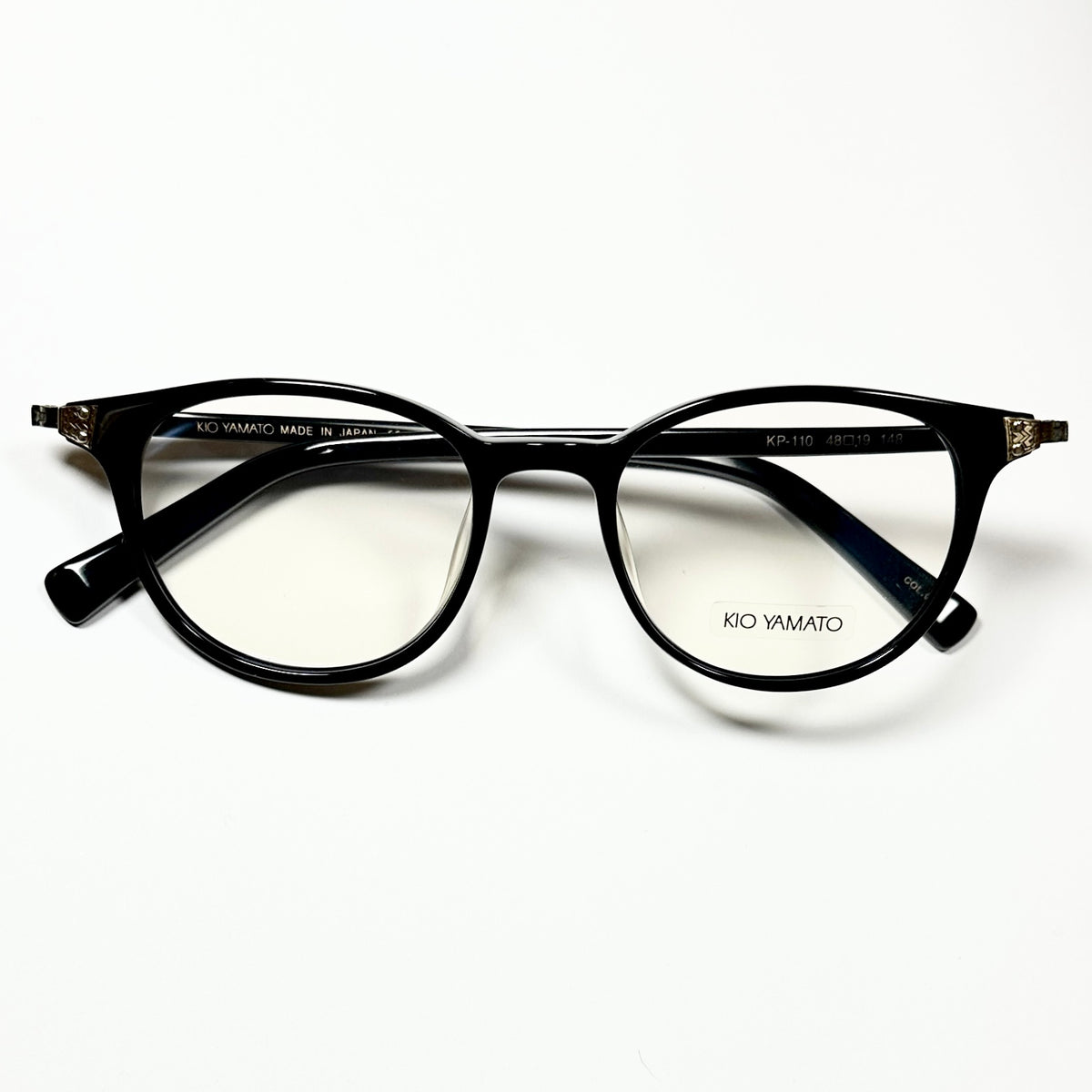 KIO YAMATO KP-110 col 03 Unisex Eyeglasses Frames in Black - Authentic New
