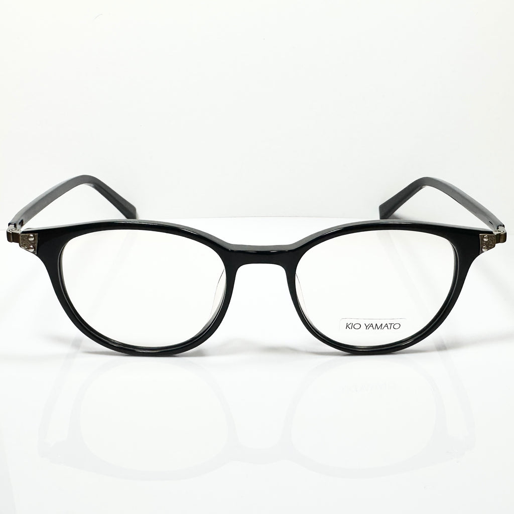 KIO YAMATO KP-110 col 03 Unisex Eyeglasses Frames in Black - Authentic New
