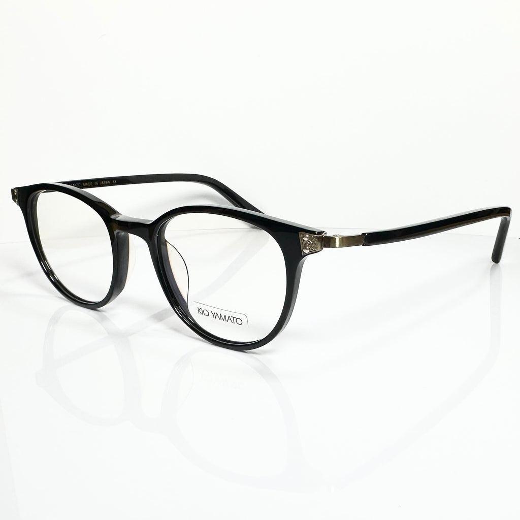 KIO YAMATO KP-110 col 03 Unisex Eyeglasses Frames in Black - Authentic New