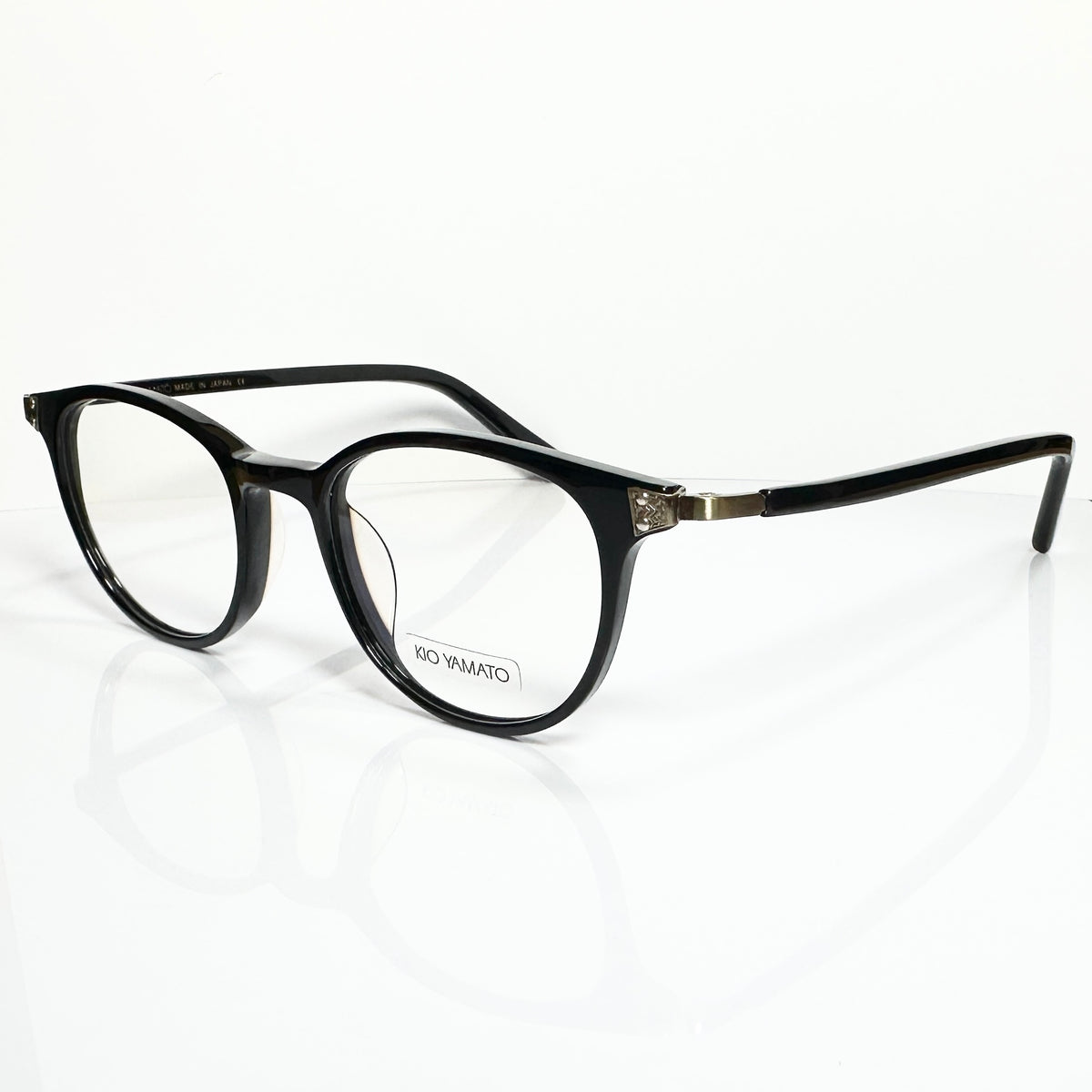 KIO YAMATO KP-110 col 03 Unisex Eyeglasses Frames in Black - Authentic New