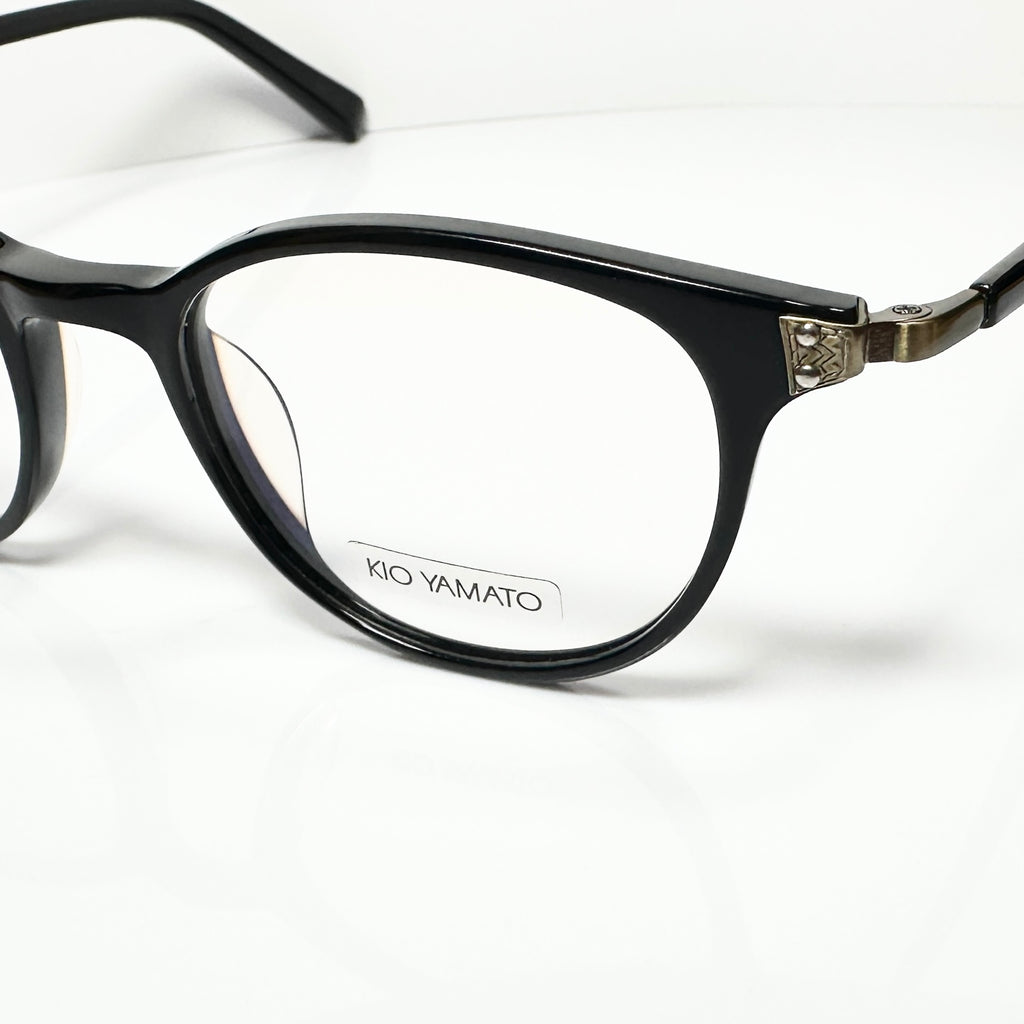 KIO YAMATO KP-110 col 03 Unisex Eyeglasses Frames in Black - Authentic New