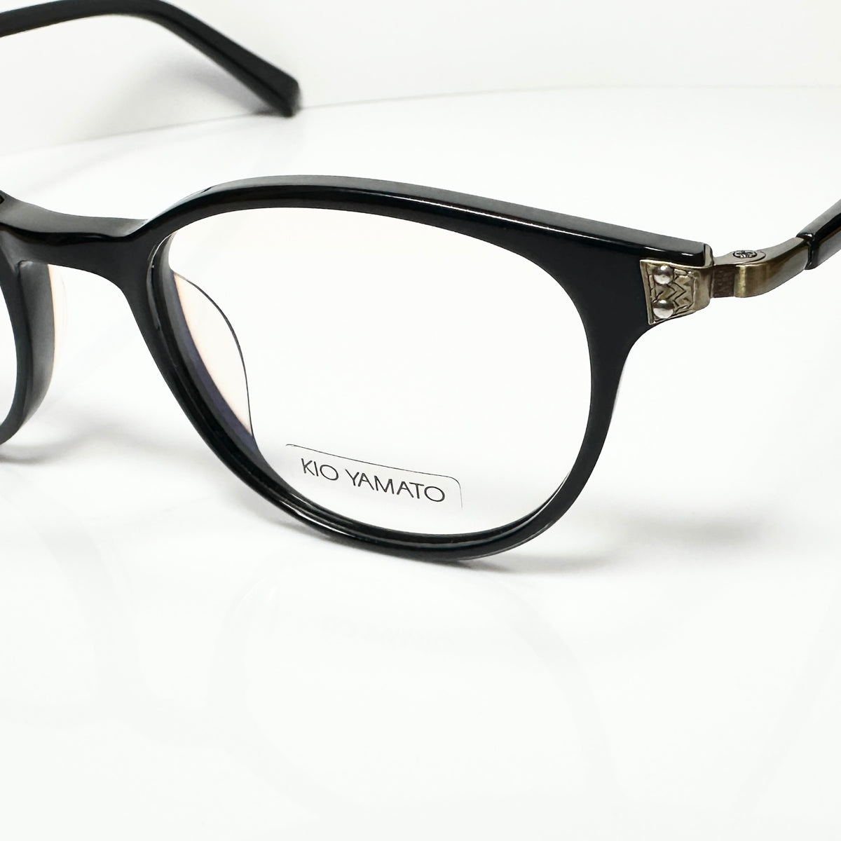 KIO YAMATO KP-110 col 03 Unisex Eyeglasses Frames in Black - Authentic New