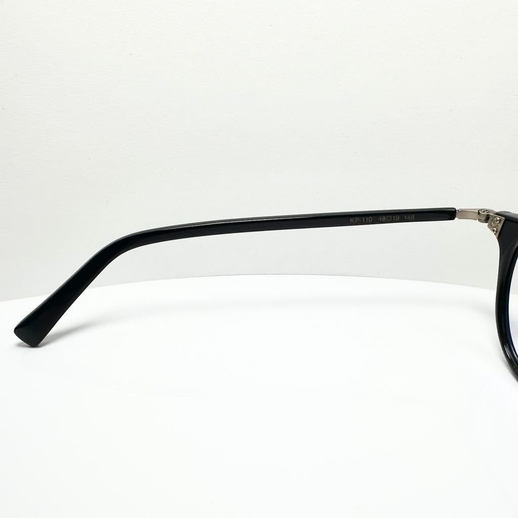 KIO YAMATO KP-110 col 03 Unisex Eyeglasses Frames in Black - Authentic New