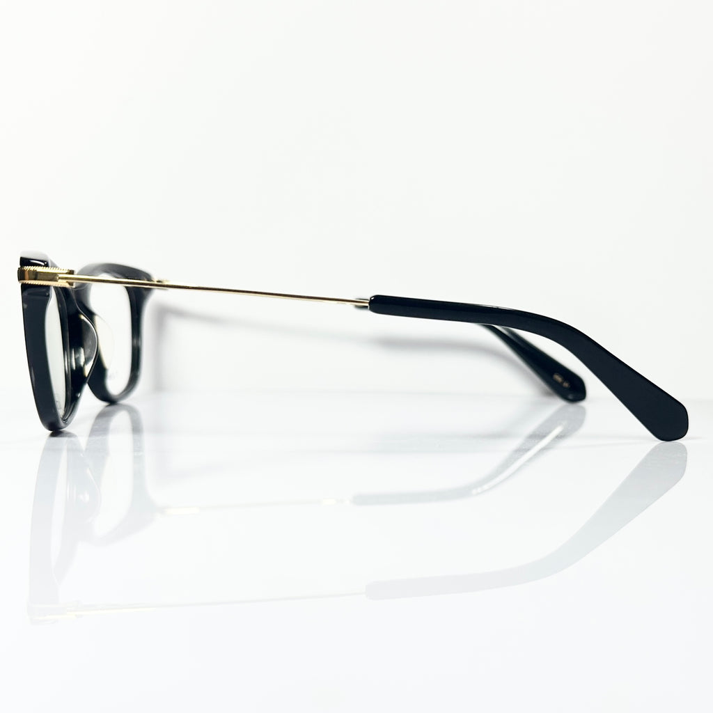 KIO YAMATO KP-185U col 01 Eyeglasses Frames in Black/Gold - Authentic New