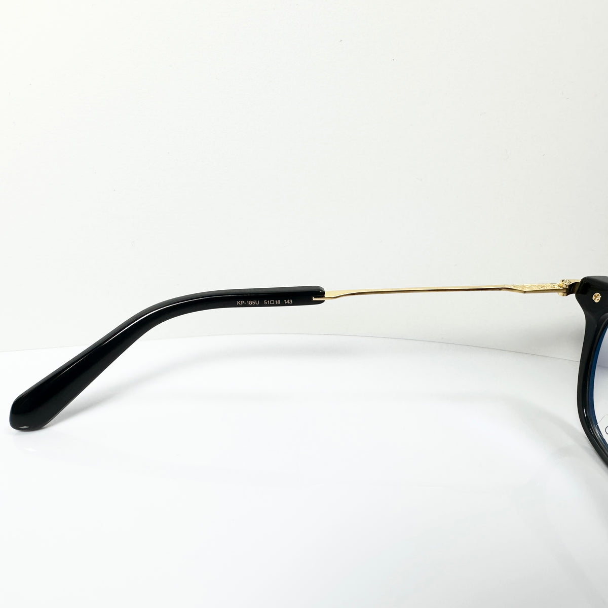 KIO YAMATO KP-185U col 01 Eyeglasses Frames in Black/Gold - Authentic New