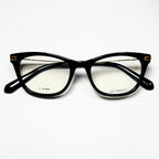 KIO YAMATO KP-185U col 01 Eyeglasses Frames in Black/Gold - Authentic New