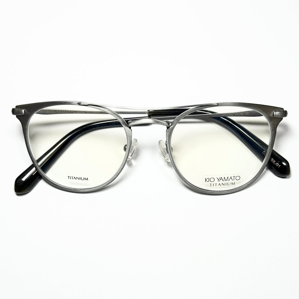 KIO YAMATO KT-450U col.01 Eyeglasses Frames in Shiny Silver -  Authentic New