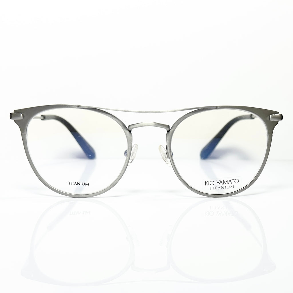 KIO YAMATO KT-450U col.01 Eyeglasses Frames in Shiny Silver -  Authentic New