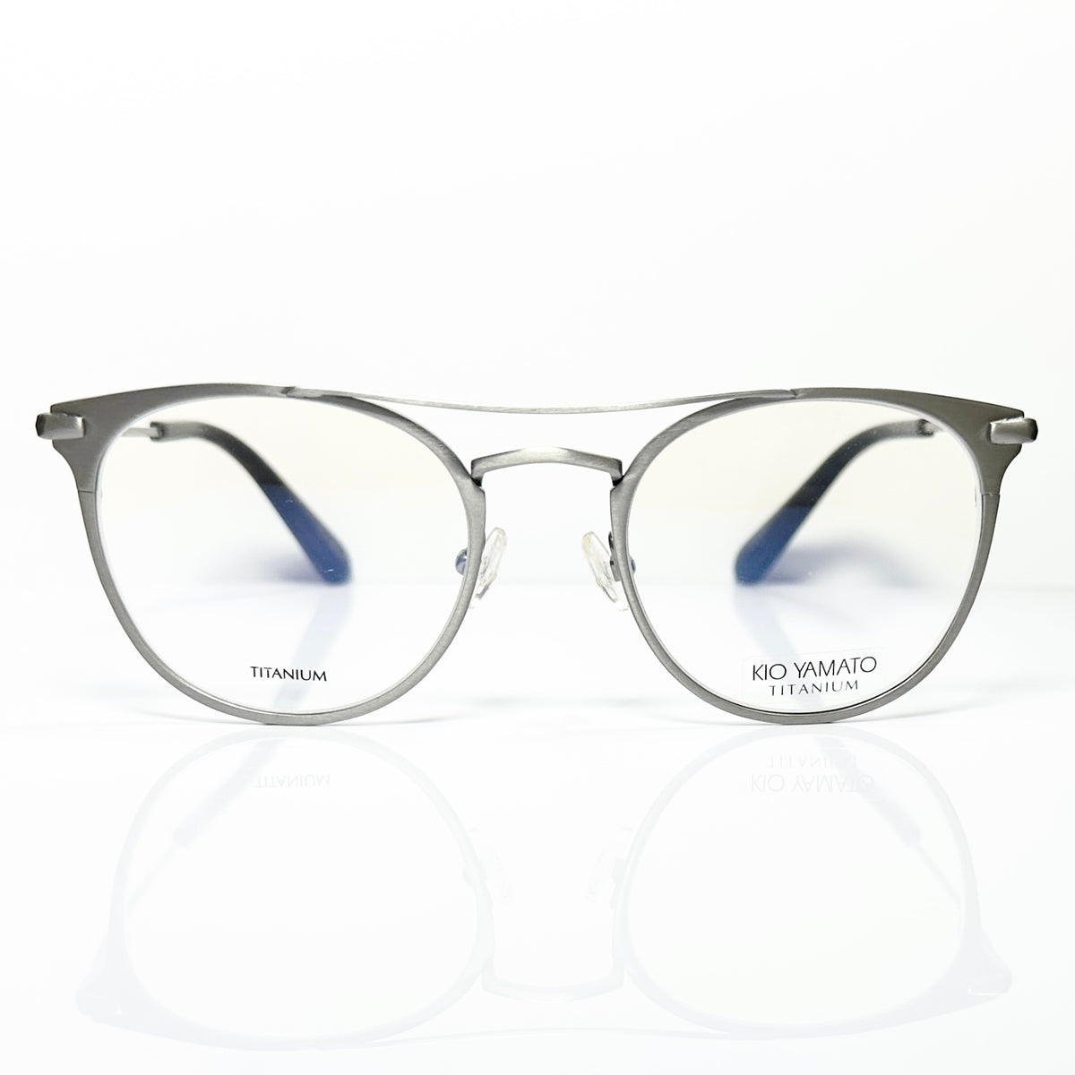 KIO YAMATO KT-450U col.01 Eyeglasses Frames in Shiny Silver -  Authentic New