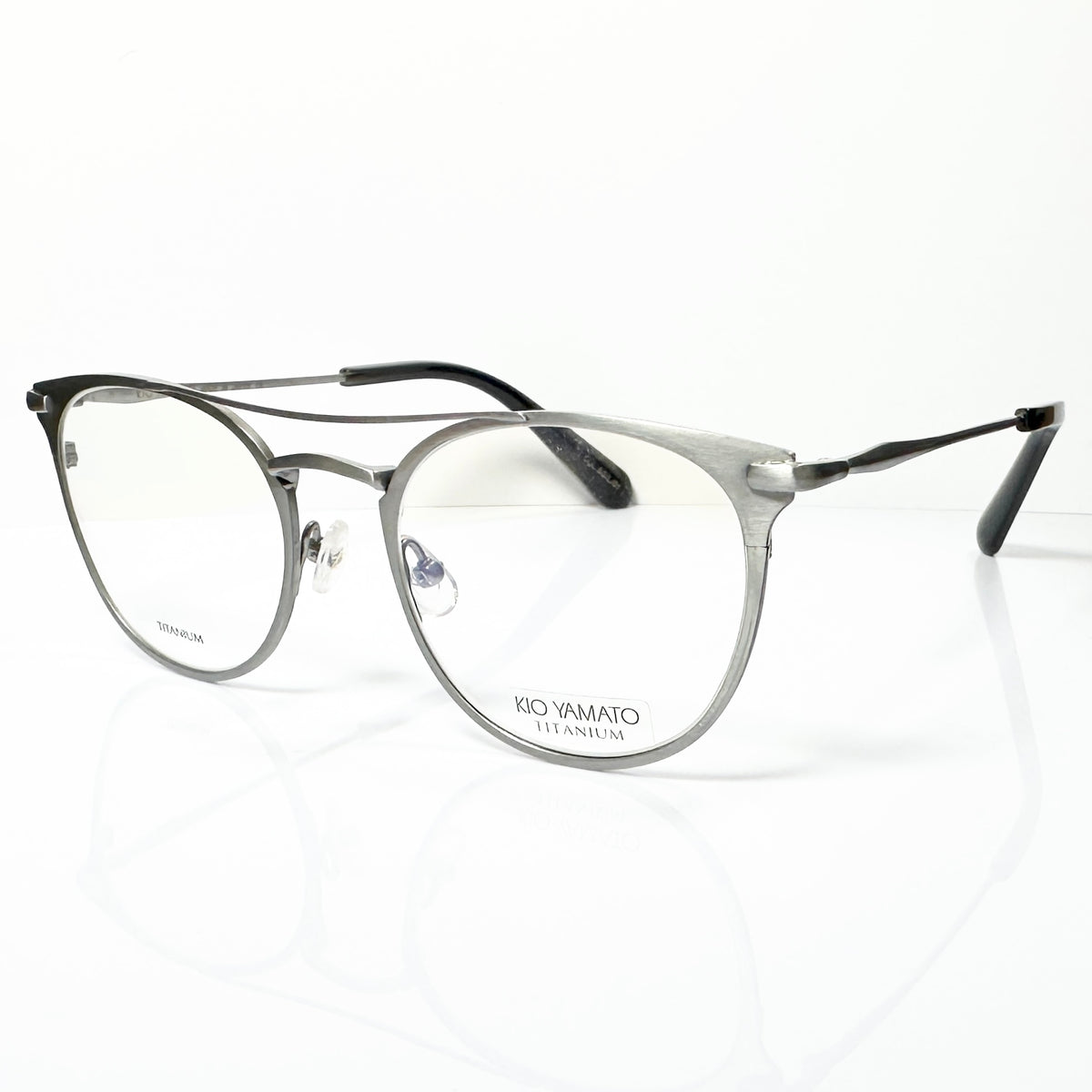 KIO YAMATO KT-450U col.01 Eyeglasses Frames in Shiny Silver -  Authentic New