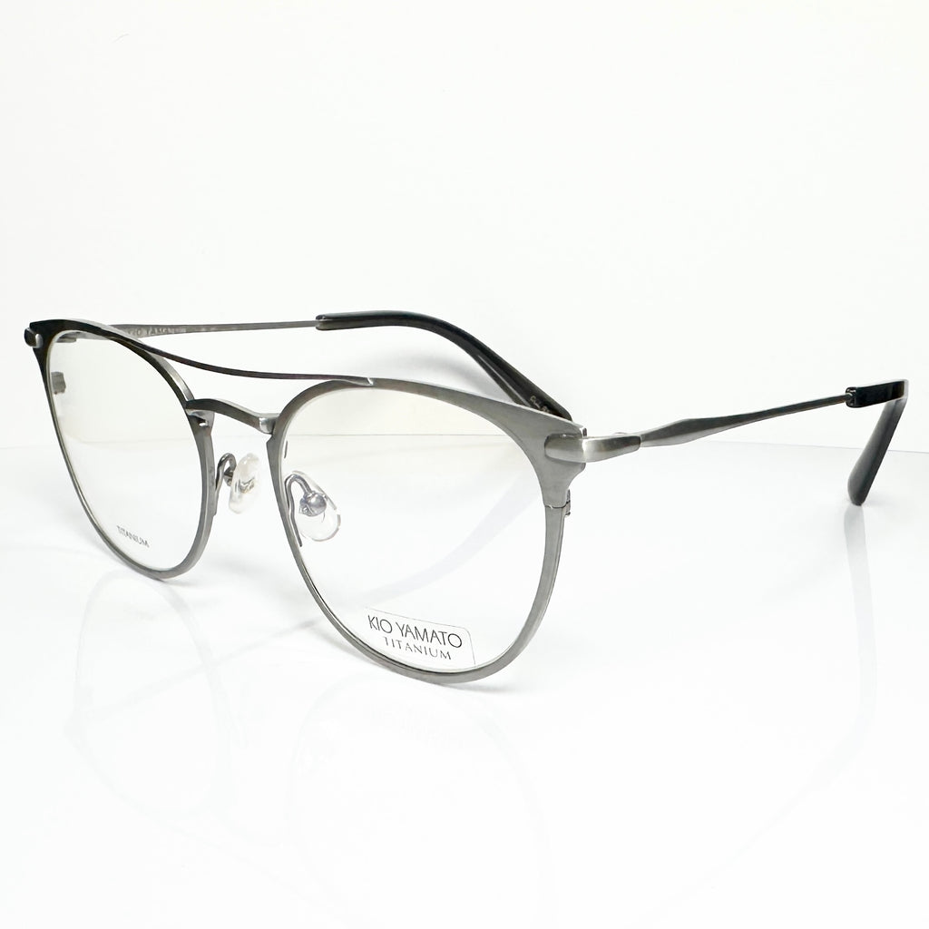 KIO YAMATO KT-450U col.01 Eyeglasses Frames in Shiny Silver -  Authentic New