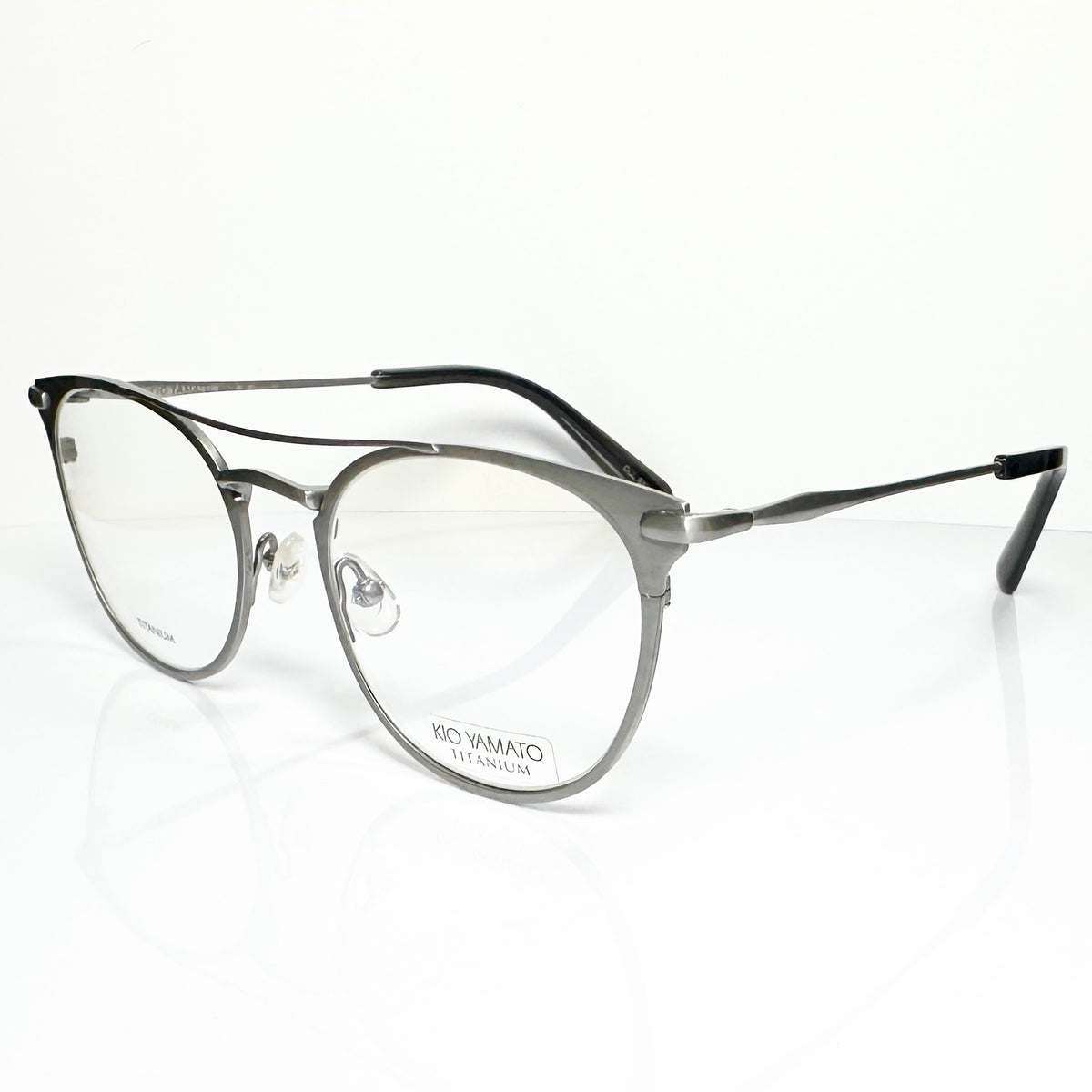 KIO YAMATO KT-450U col.01 Eyeglasses Frames in Shiny Silver -  Authentic New