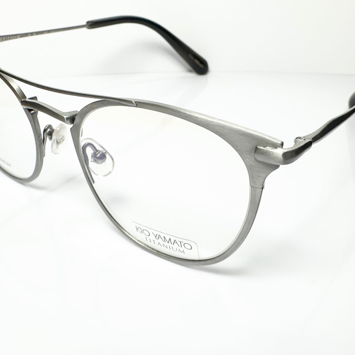 KIO YAMATO KT-450U col.01 Eyeglasses Frames in Shiny Silver -  Authentic New