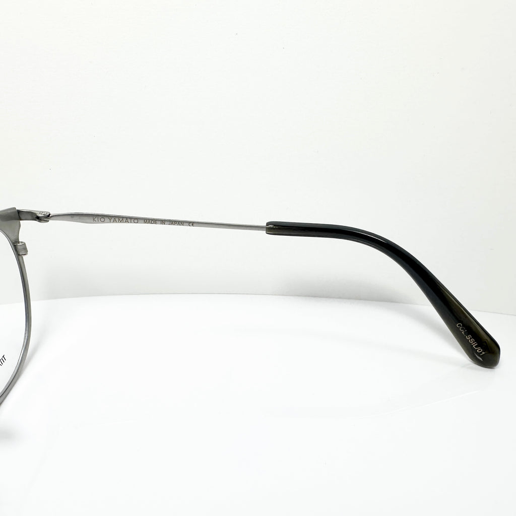 KIO YAMATO KT-450U col.01 Eyeglasses Frames in Shiny Silver -  Authentic New