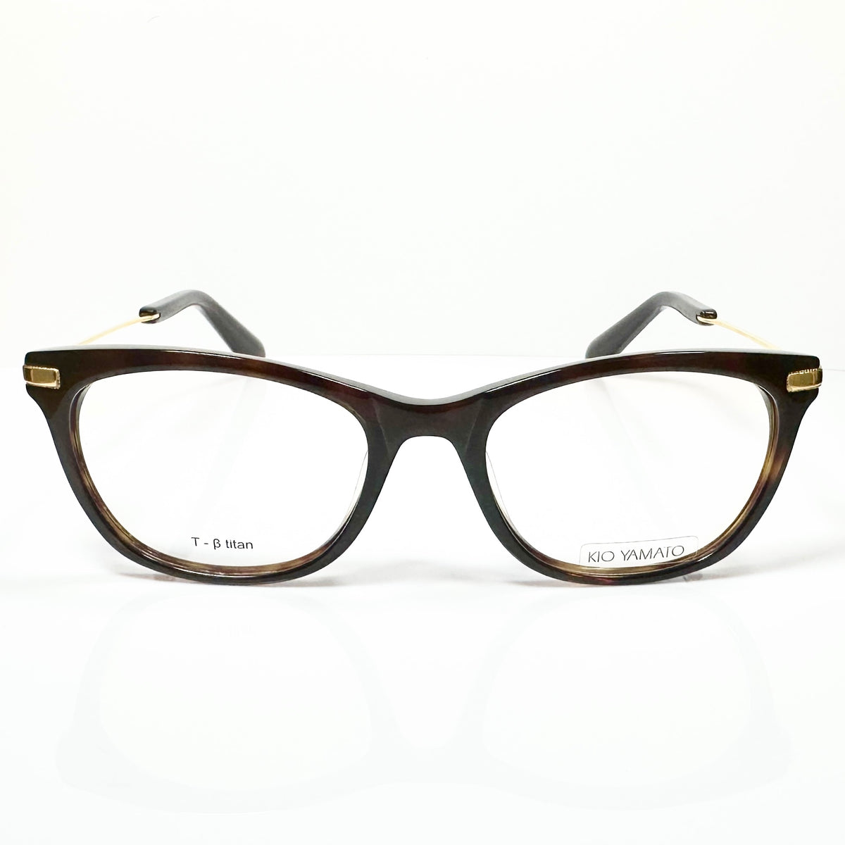 KIO YAMATO KP-185U col 02 Eyeglasses Frames in Tortoise/Gold - Authentic New