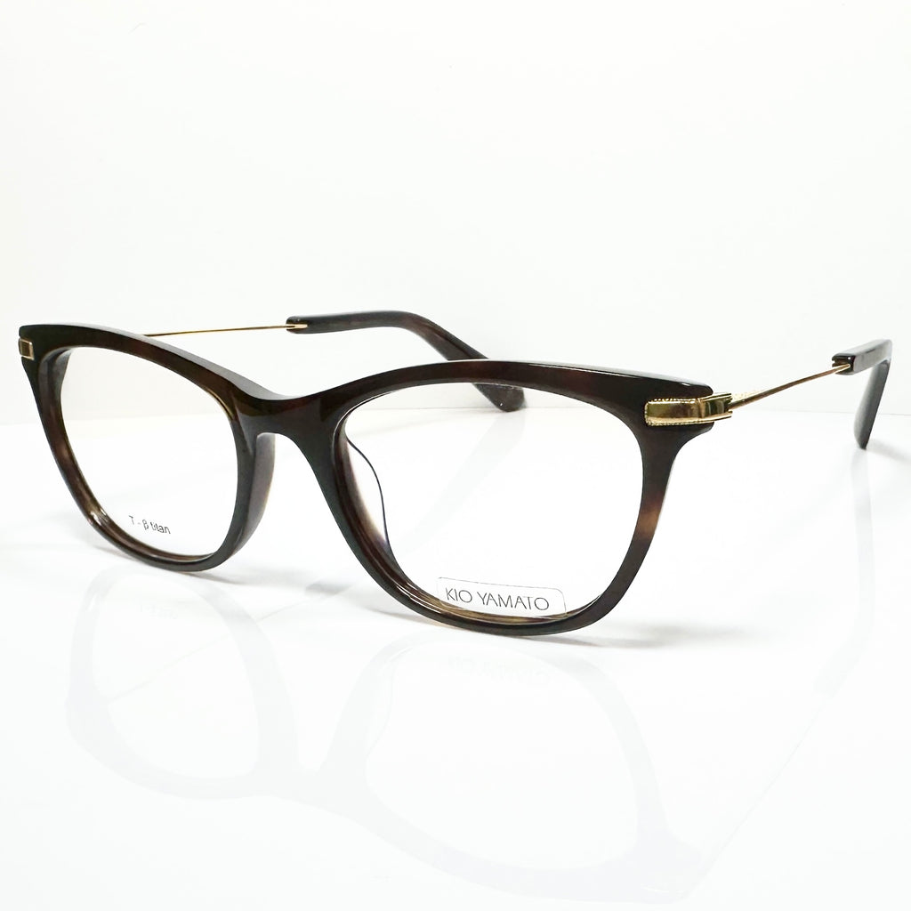 KIO YAMATO KP-185U col 02 Eyeglasses Frames in Tortoise/Gold - Authentic New