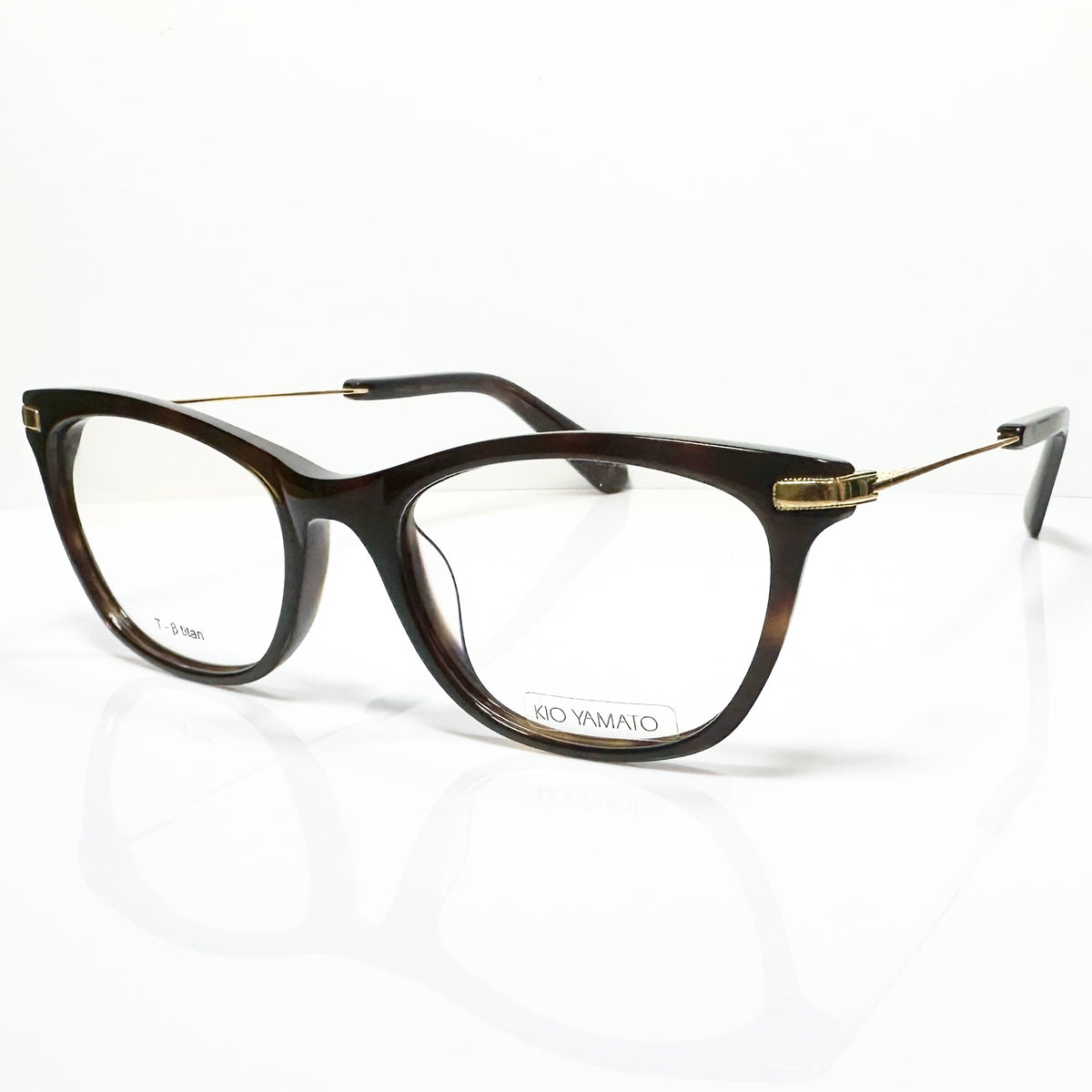 KIO YAMATO KP-185U col 02 Eyeglasses Frames in Tortoise/Gold - Authentic New