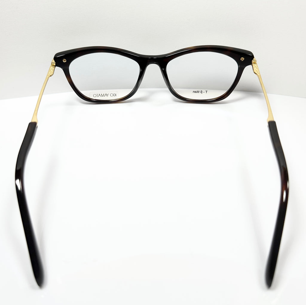 KIO YAMATO KP-185U col 02 Eyeglasses Frames in Tortoise/Gold - Authentic New