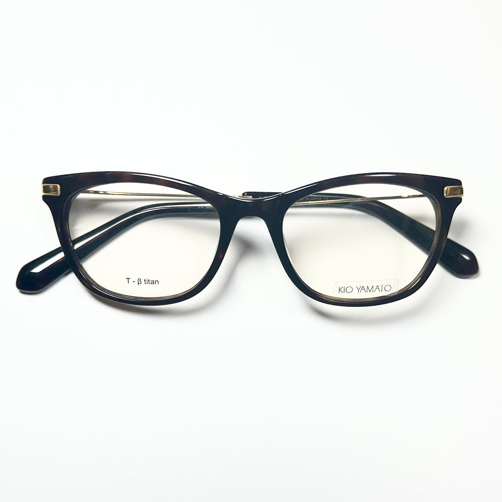 KIO YAMATO KP-185U col 02 Eyeglasses Frames in Tortoise/Gold - Authentic New