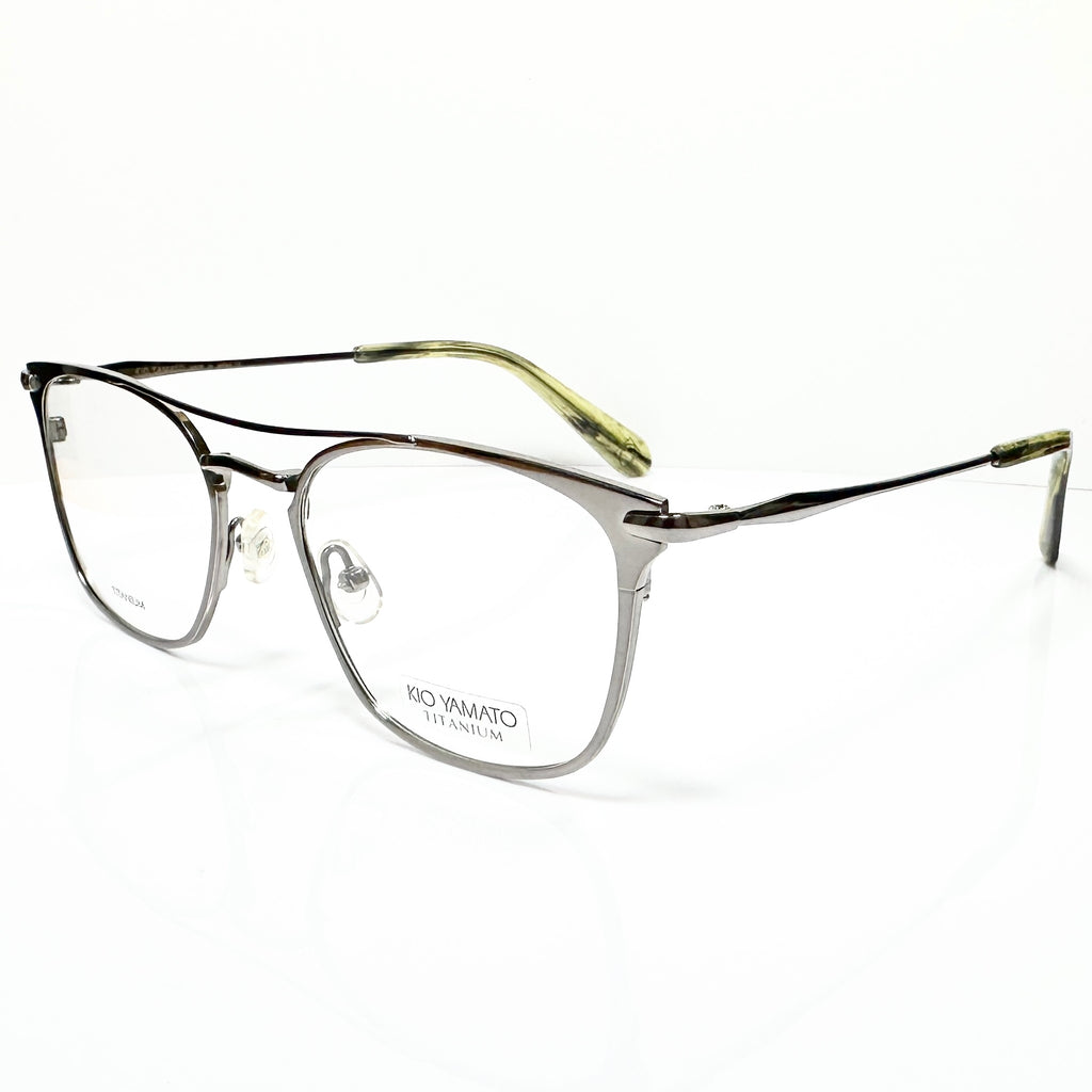 KIO YAMATO KT-462U col.03 Eyeglasses Frames in Shiny Silver -  Authentic New