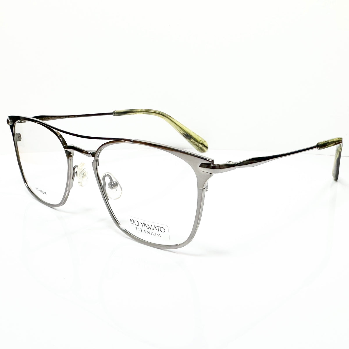KIO YAMATO KT-462U col.03 Eyeglasses Frames in Shiny Silver -  Authentic New