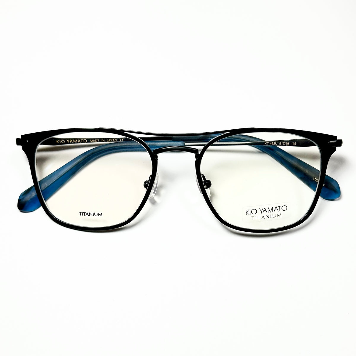 KIO YAMATO KT-462U col.04 Eyeglasses Frames in Matt Black -  Authentic New