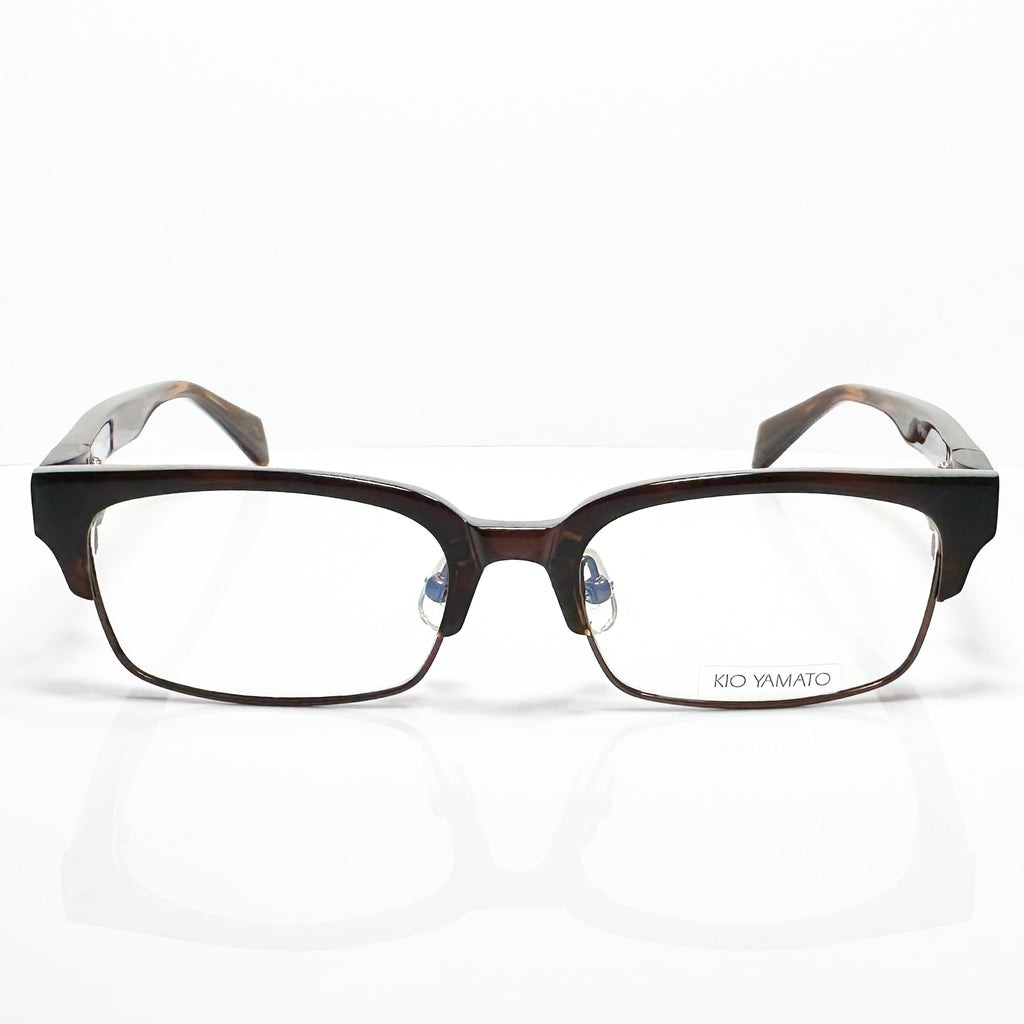 KIO YAMATO KP-161U col.02 Men's Eyeglasses Frames in Coffee - Authentic New
