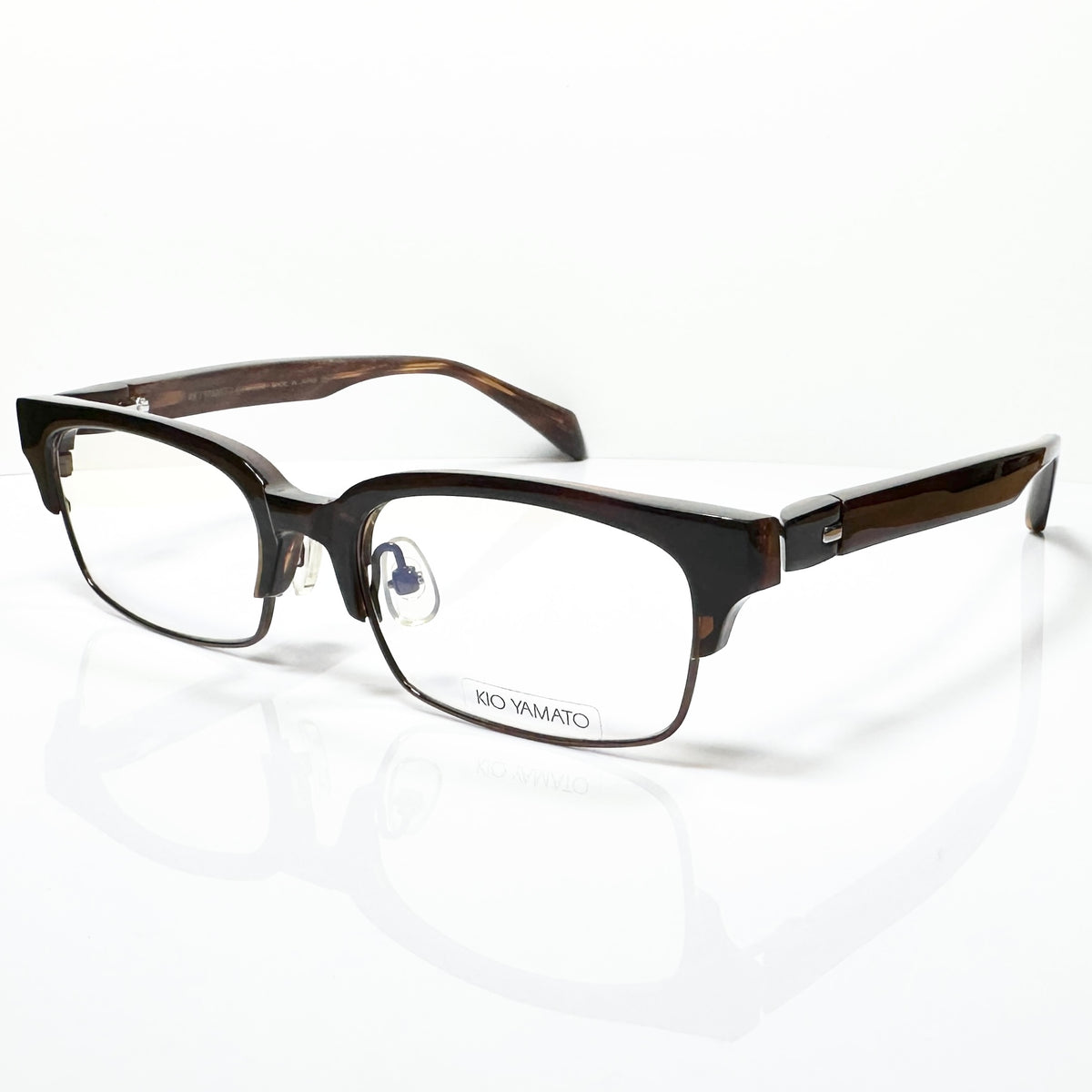 KIO YAMATO KP-161U col.02 Men's Eyeglasses Frames in Coffee - Authentic New