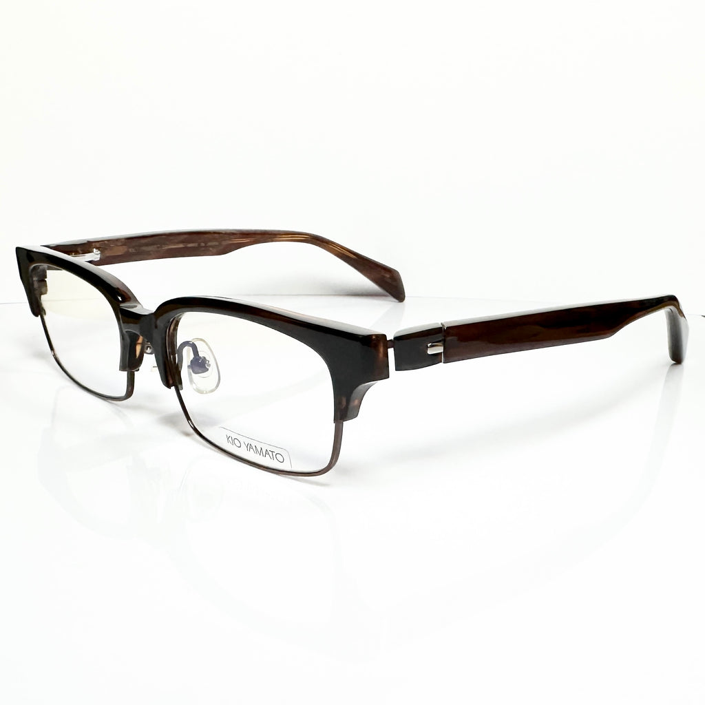 KIO YAMATO KP-161U col.02 Men's Eyeglasses Frames in Coffee - Authentic New