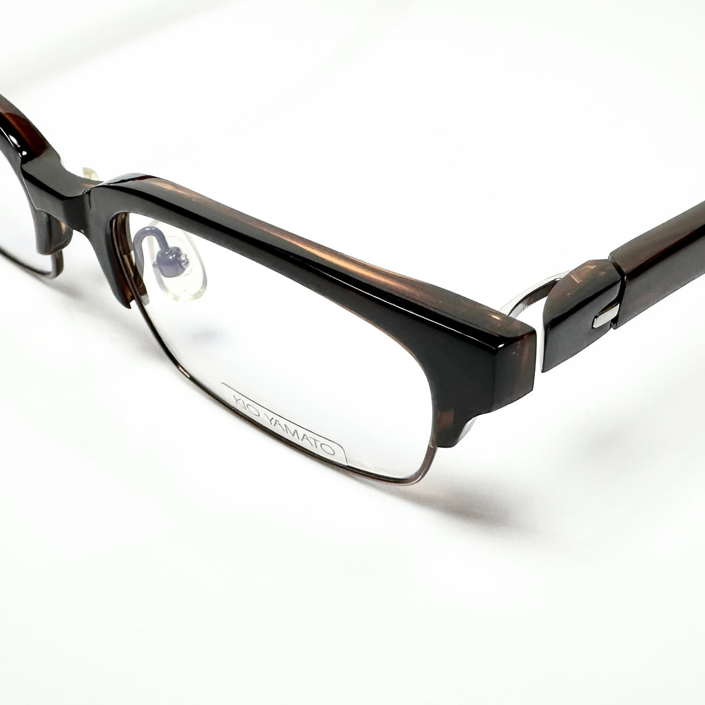 KIO YAMATO KP-161U col.02 Men's Eyeglasses Frames in Coffee - Authentic New