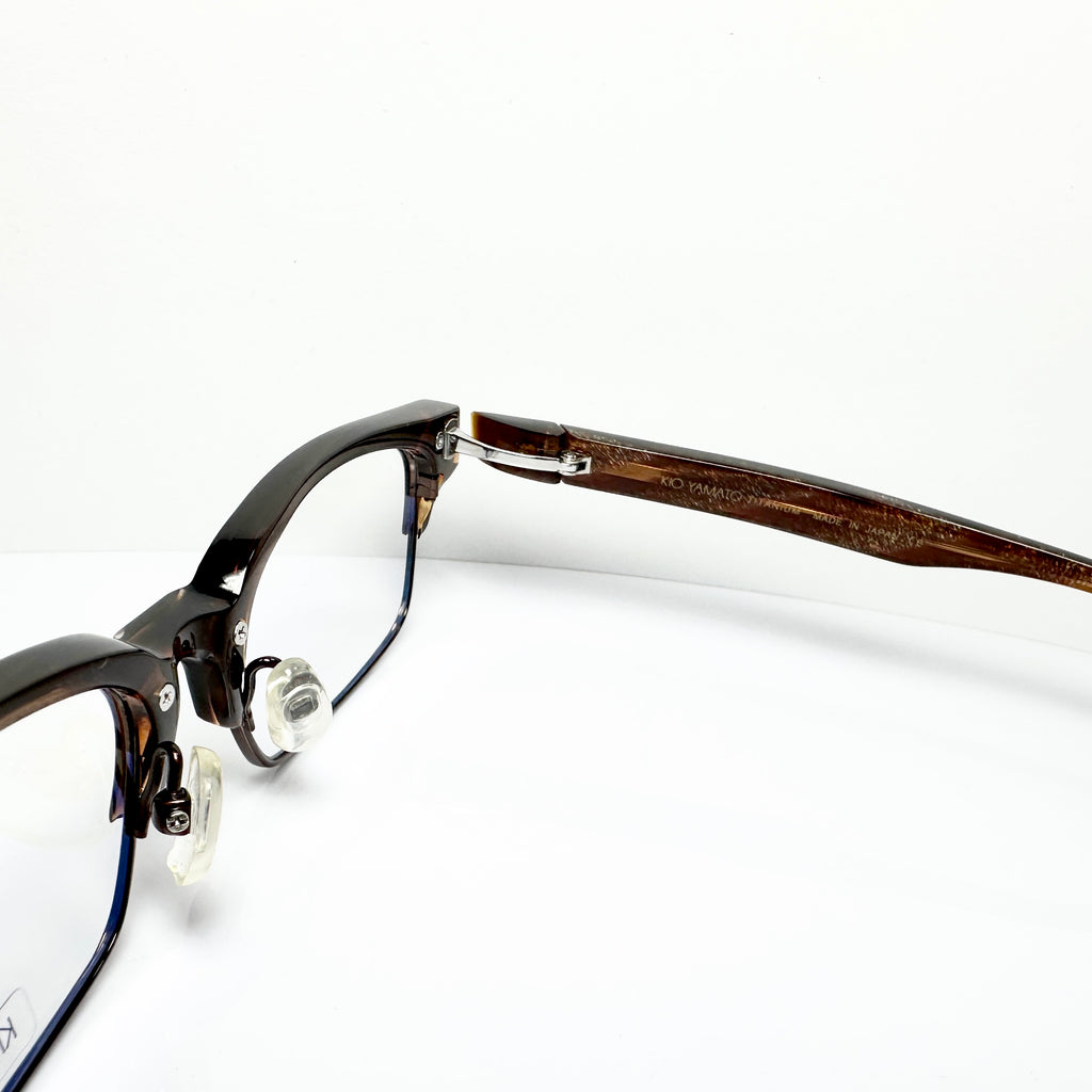 KIO YAMATO KP-161U col.02 Men's Eyeglasses Frames in Coffee - Authentic New