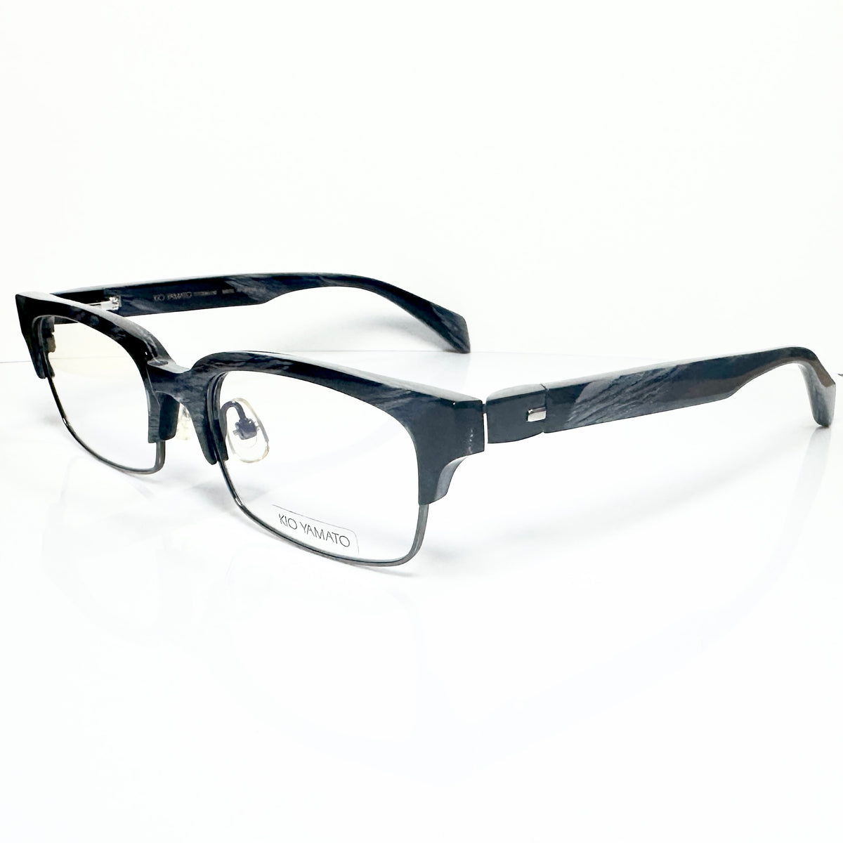 KIO YAMATO KP-161U col.04 Men's Eyeglasses Frames in Dark Blue - Authentic New