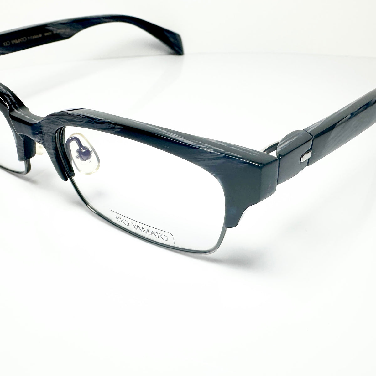KIO YAMATO KP-161U col.04 Men's Eyeglasses Frames in Dark Blue - Authentic New