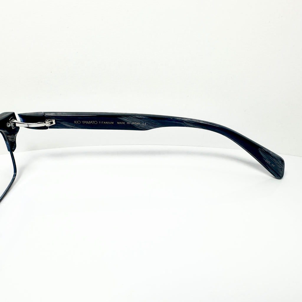 KIO YAMATO KP-161U col.04 Men's Eyeglasses Frames in Dark Blue - Authentic New