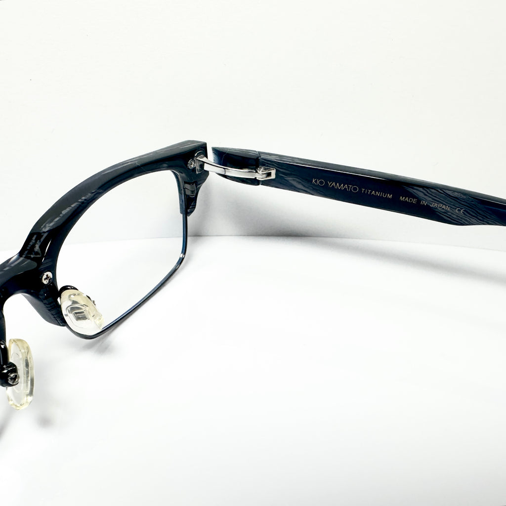 KIO YAMATO KP-161U col.04 Men's Eyeglasses Frames in Dark Blue - Authentic New