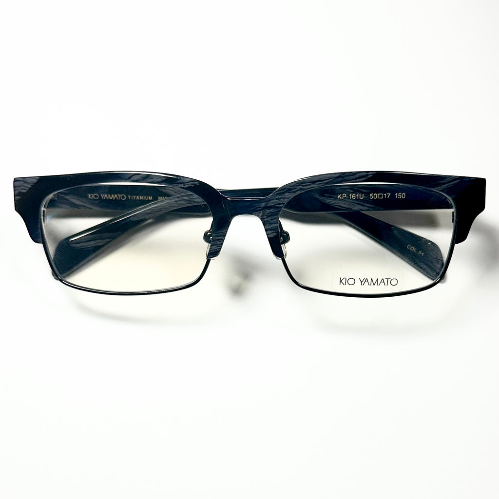 KIO YAMATO KP-161U col.04 Men's Eyeglasses Frames in Dark Blue - Authentic New