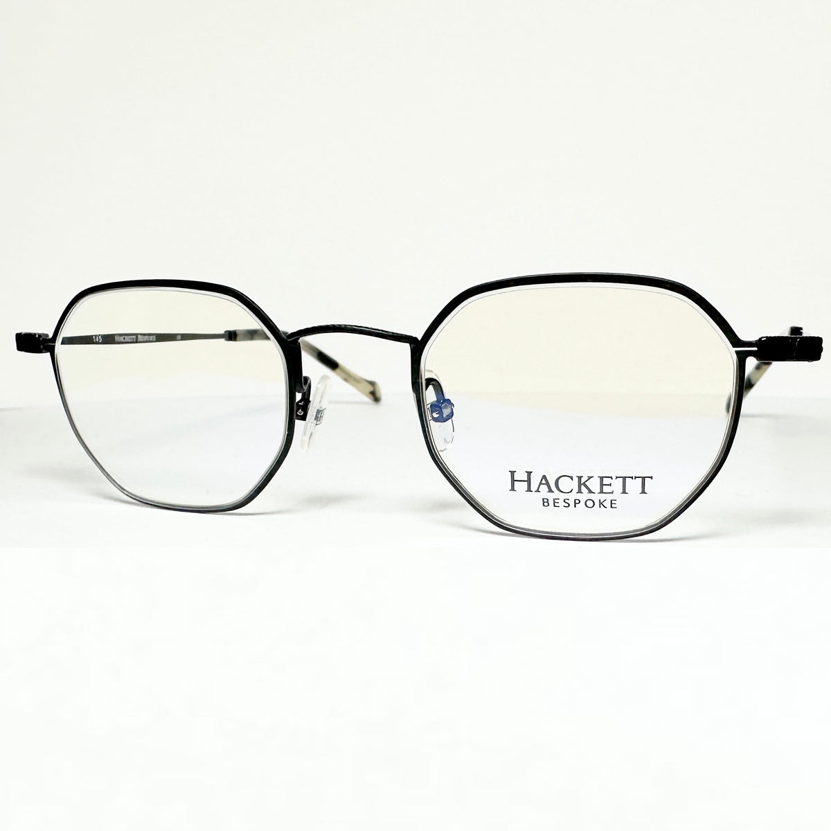 HACKETT HEB245 02 Octagon Eyeglasses Frames in Black - Authentic New
