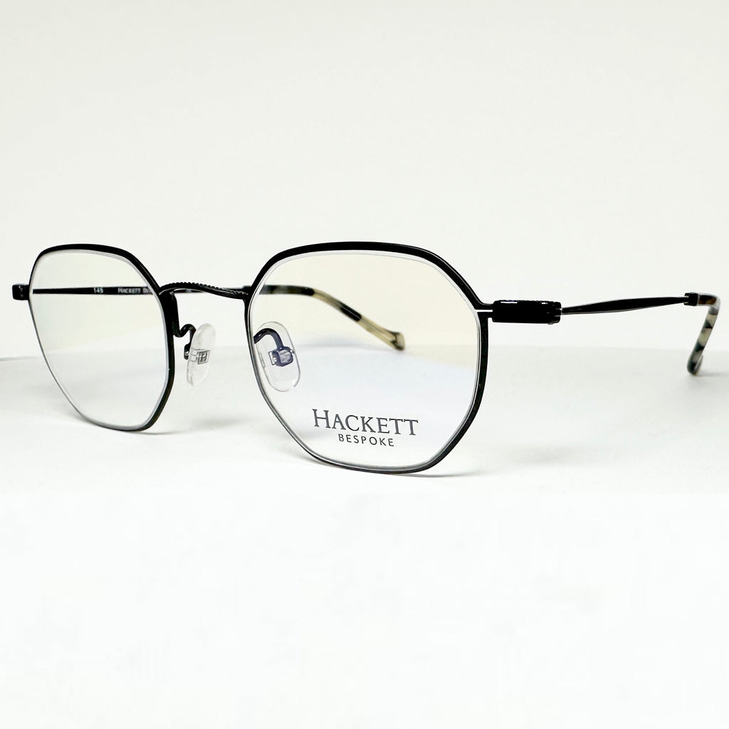 HACKETT HEB245 02 Octagon Eyeglasses Frames in Black - Authentic New