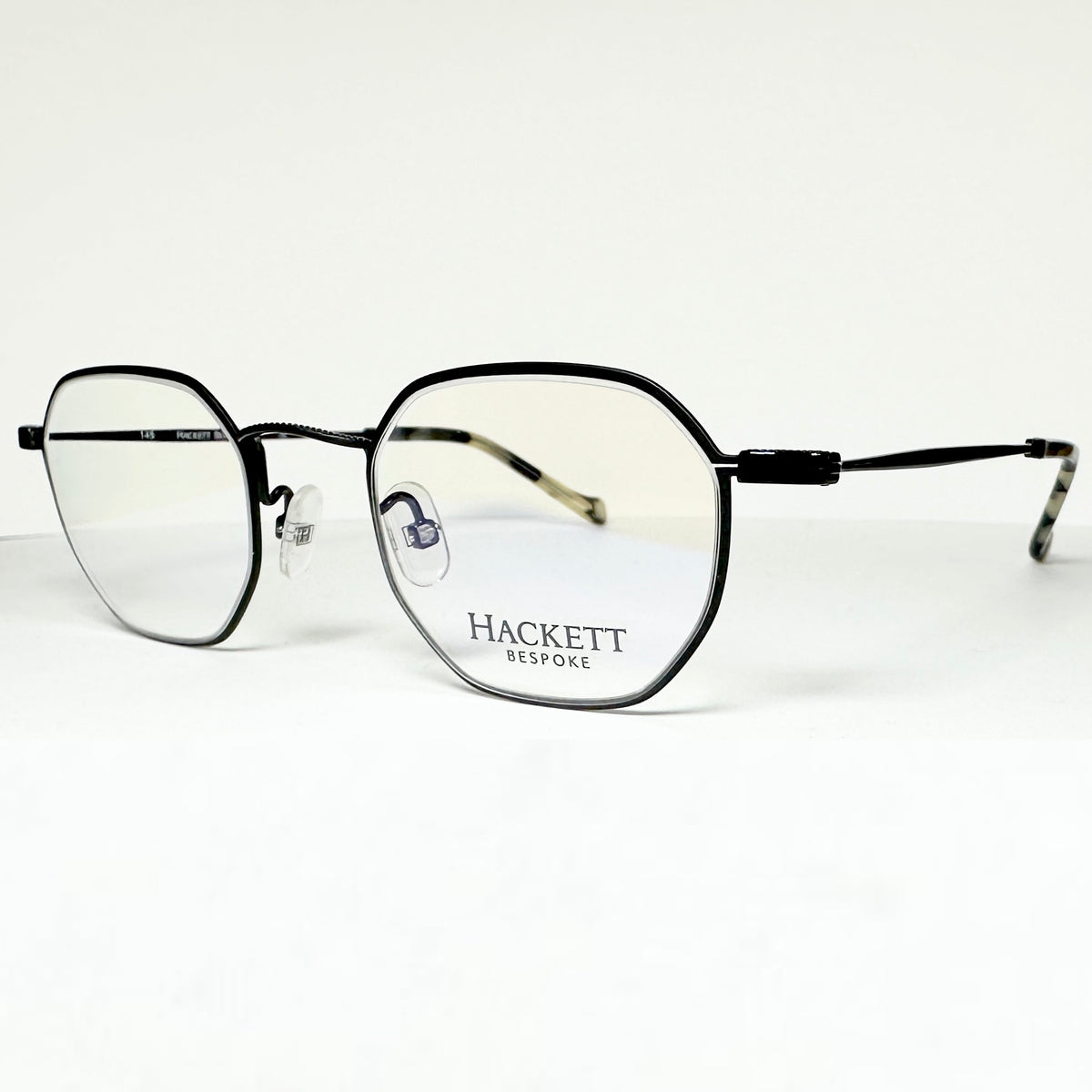 HACKETT HEB245 02 Octagon Eyeglasses Frames in Black - Authentic New