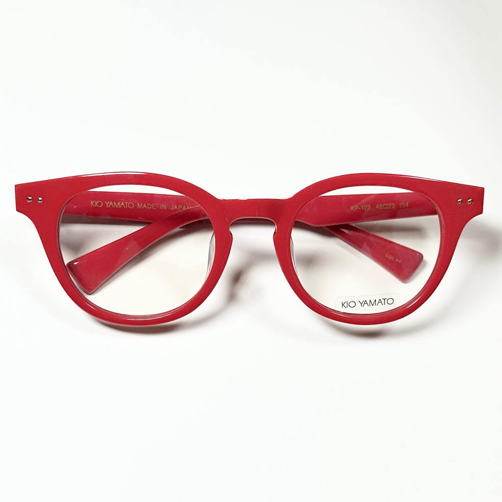 KIO YAMATO KP122 04 Eyeglasses Frames in Red - Authentic New