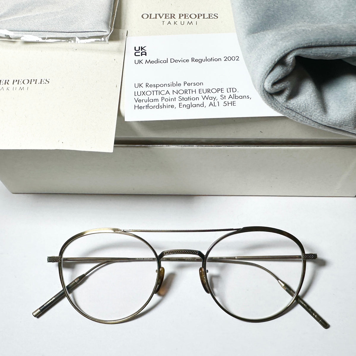 OLIVER PEOPLES OV1275T 5284 Eyeglasses Frames in Antique Gold - Authentic New