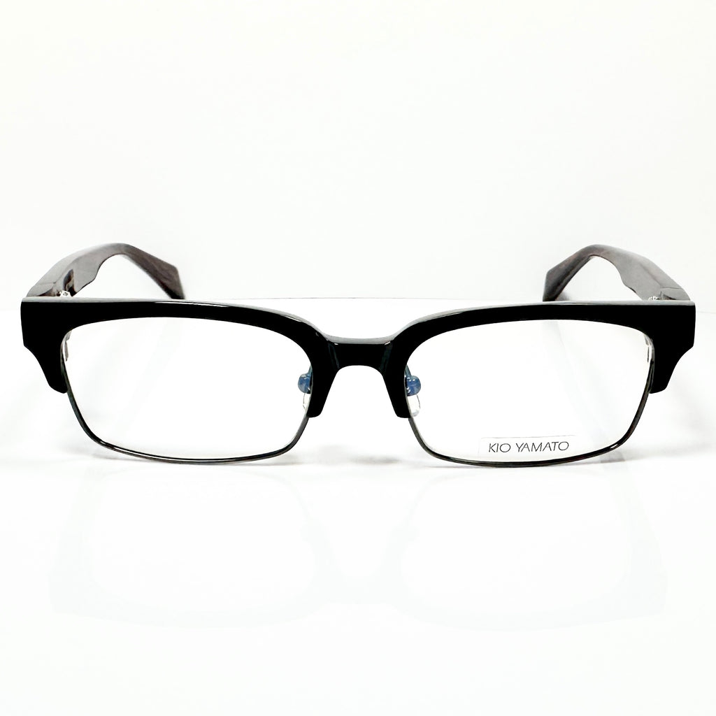 KIO YAMATO KP-161U col.01 Men's Eyeglasses Frames in Black - Authentic New