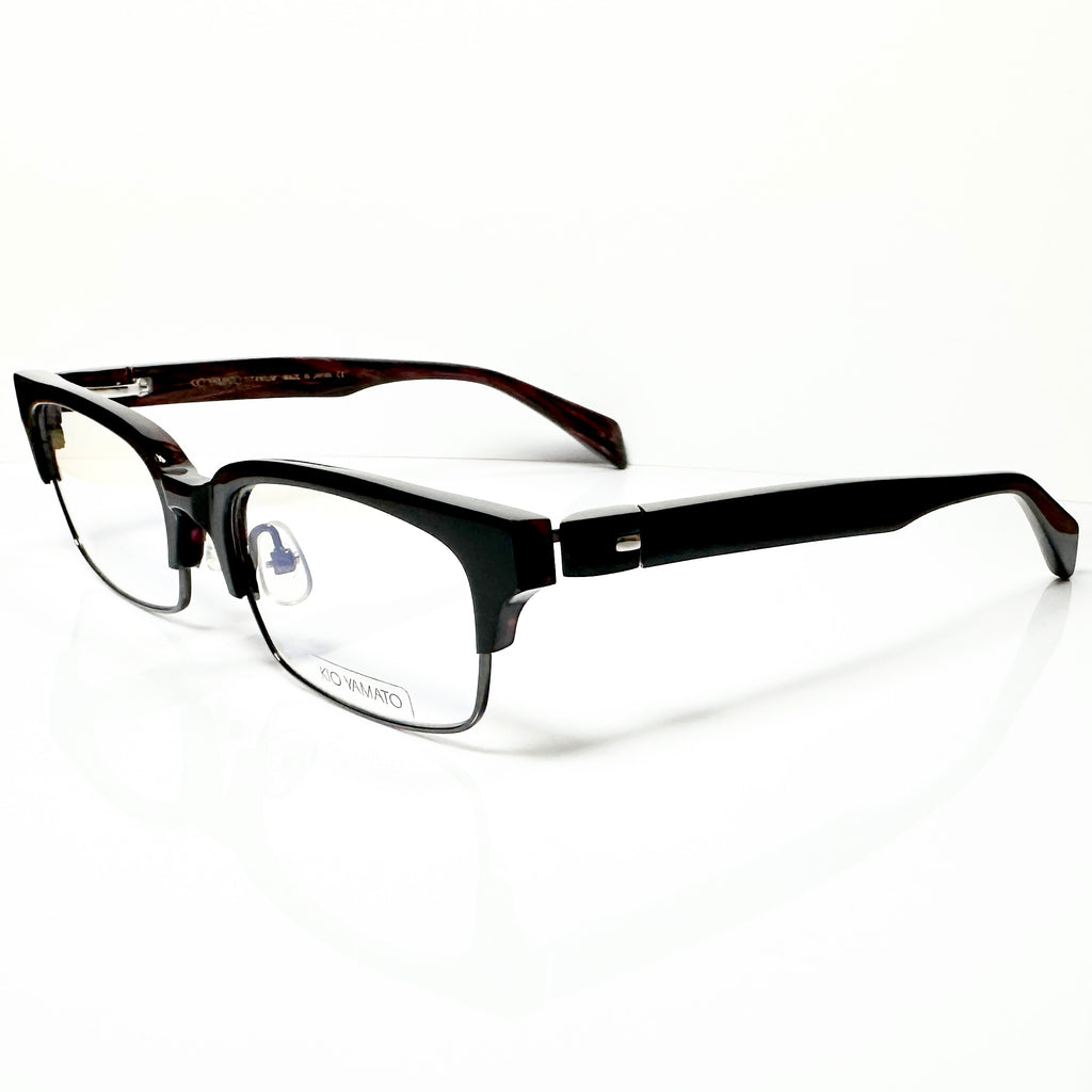 KIO YAMATO KP-161U col.01 Men's Eyeglasses Frames in Black - Authentic New