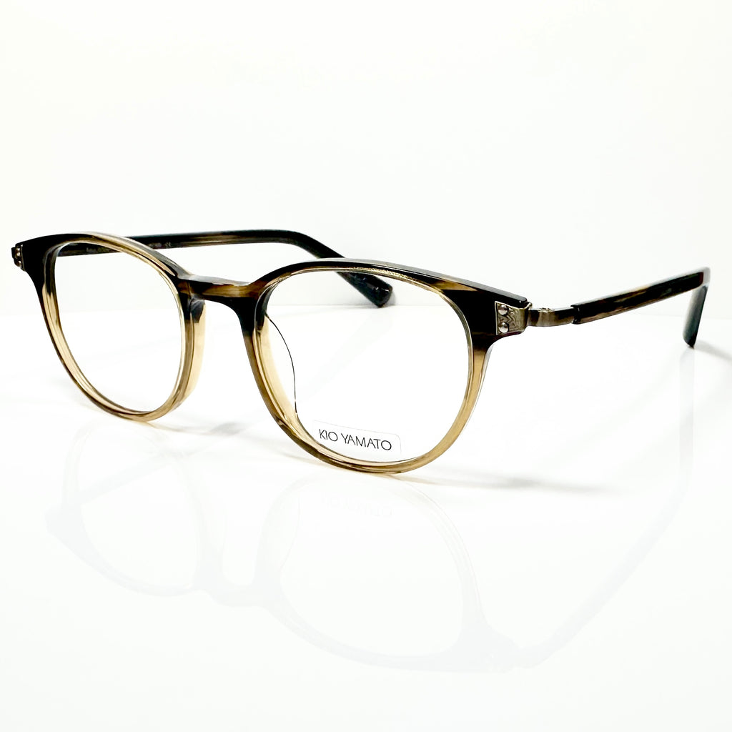 KIO YAMATO KP-110 col 02 Eyeglasses Frames in Coffee/Brown  Authentic New