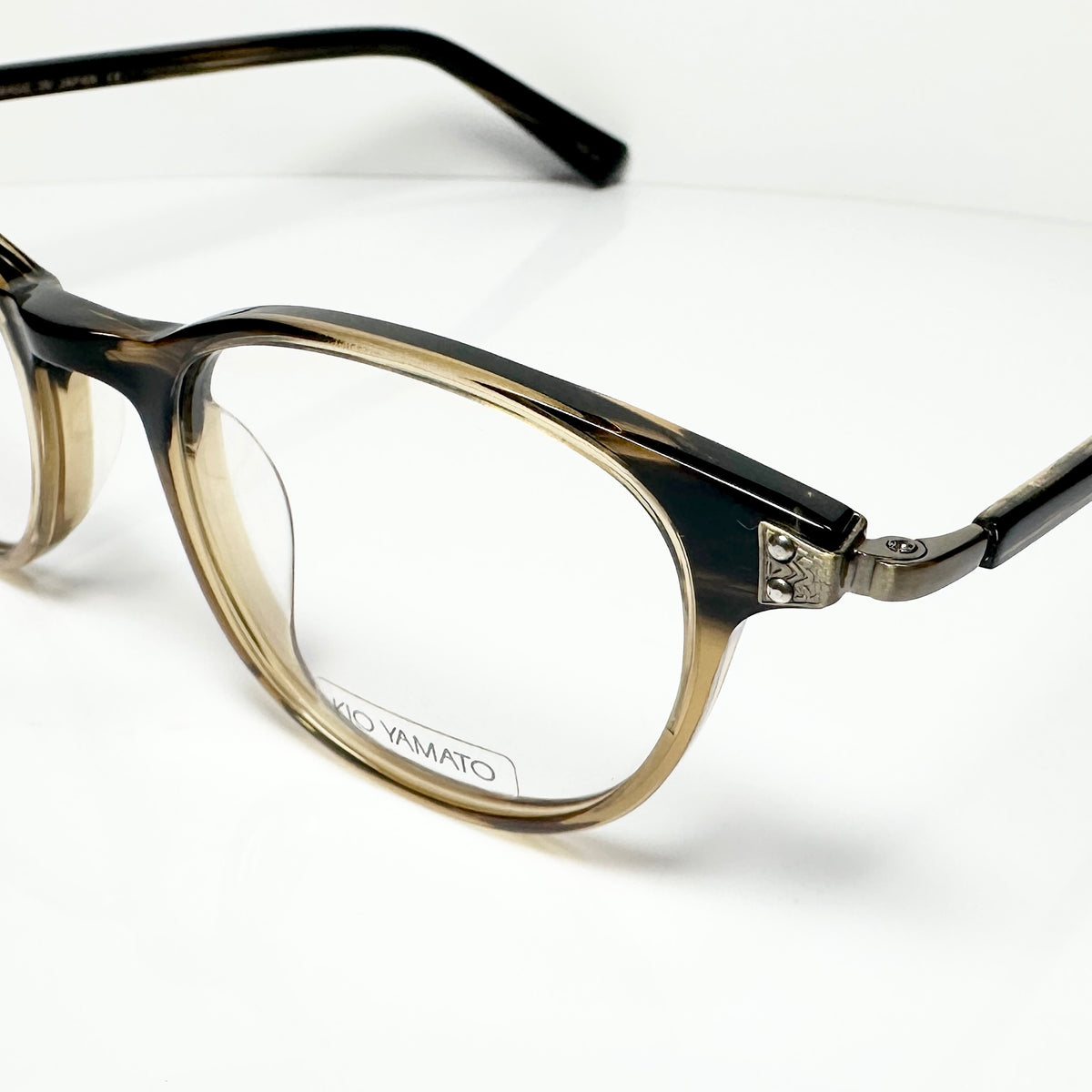 KIO YAMATO KP-110 col 02 Eyeglasses Frames in Coffee/Brown  Authentic New