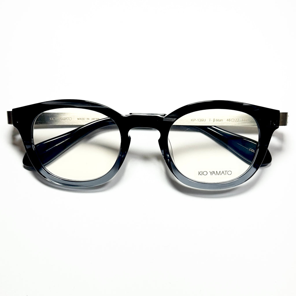 KIO YAMATO KP-136U col.05 Eyeglasses Frames in Blue/Silver - Authentic New