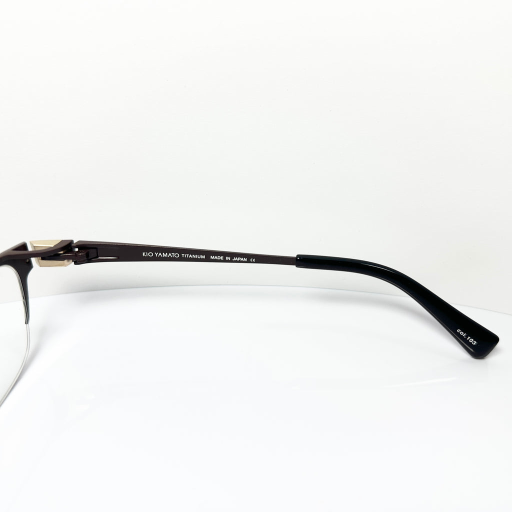KIO YAMATO KT-342 col 103 Eyeglasses Frames in Brown -  Authentic New