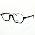 Eyepetizer Andy Men's Octagon Half-Rim Eyeglasses Frames in Black - Authentic New