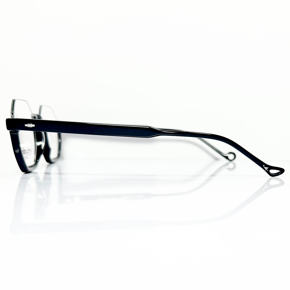 Eyepetizer Andy Men's Octagon Half-Rim Eyeglasses Frames in Black - Authentic New
