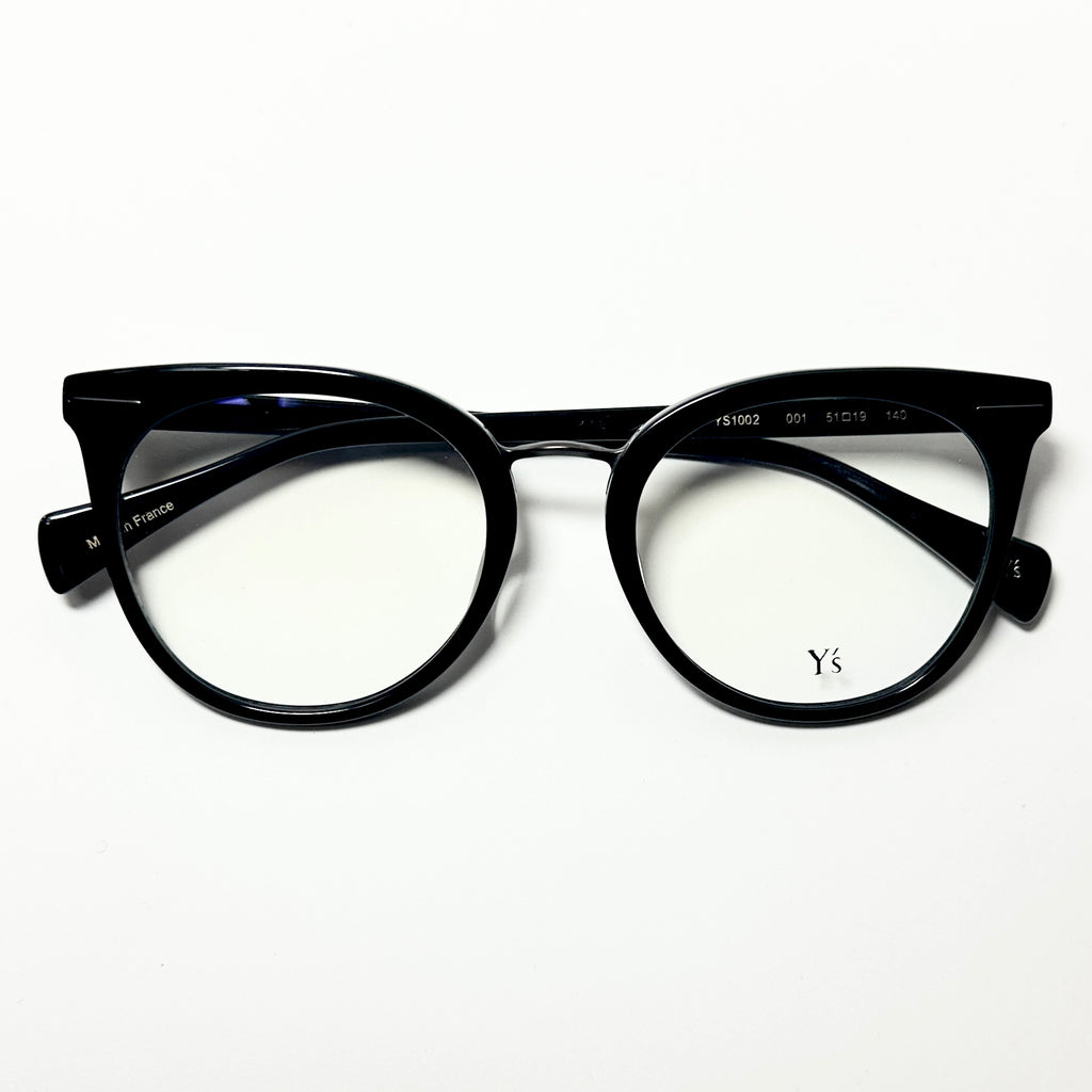 Yohji Yamamoto Y's YS1002 001 Women's Eyeglasses Frame in Black - Authentic New